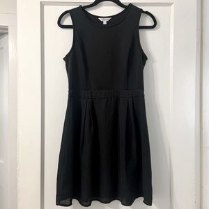 Charming Charlie sleeveless black dress with scalloped keyhole back